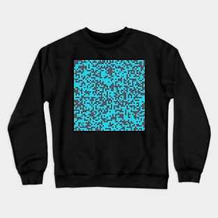 Pixel pattern blue grey Crewneck Sweatshirt